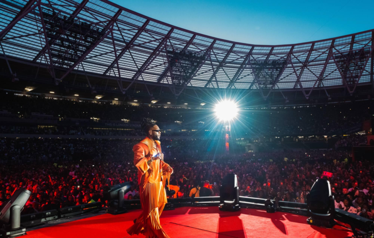 Burna boy at the London Stadium