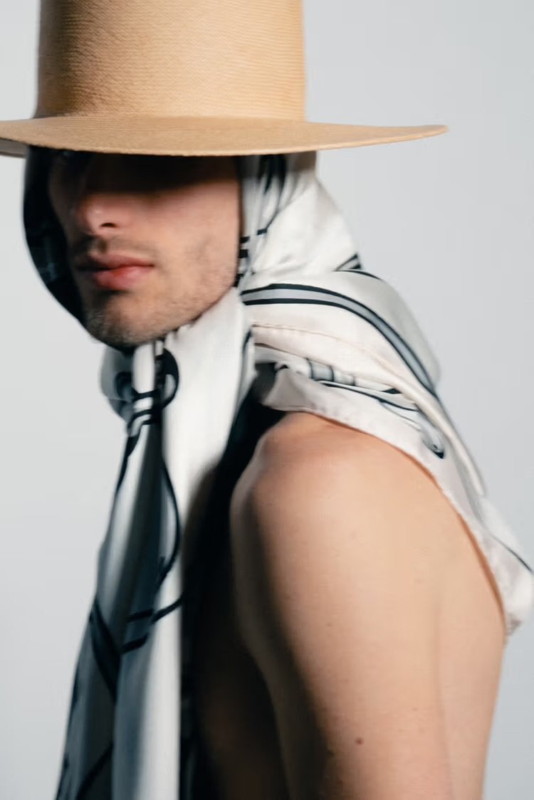 Celine silk campaign Michael Rider